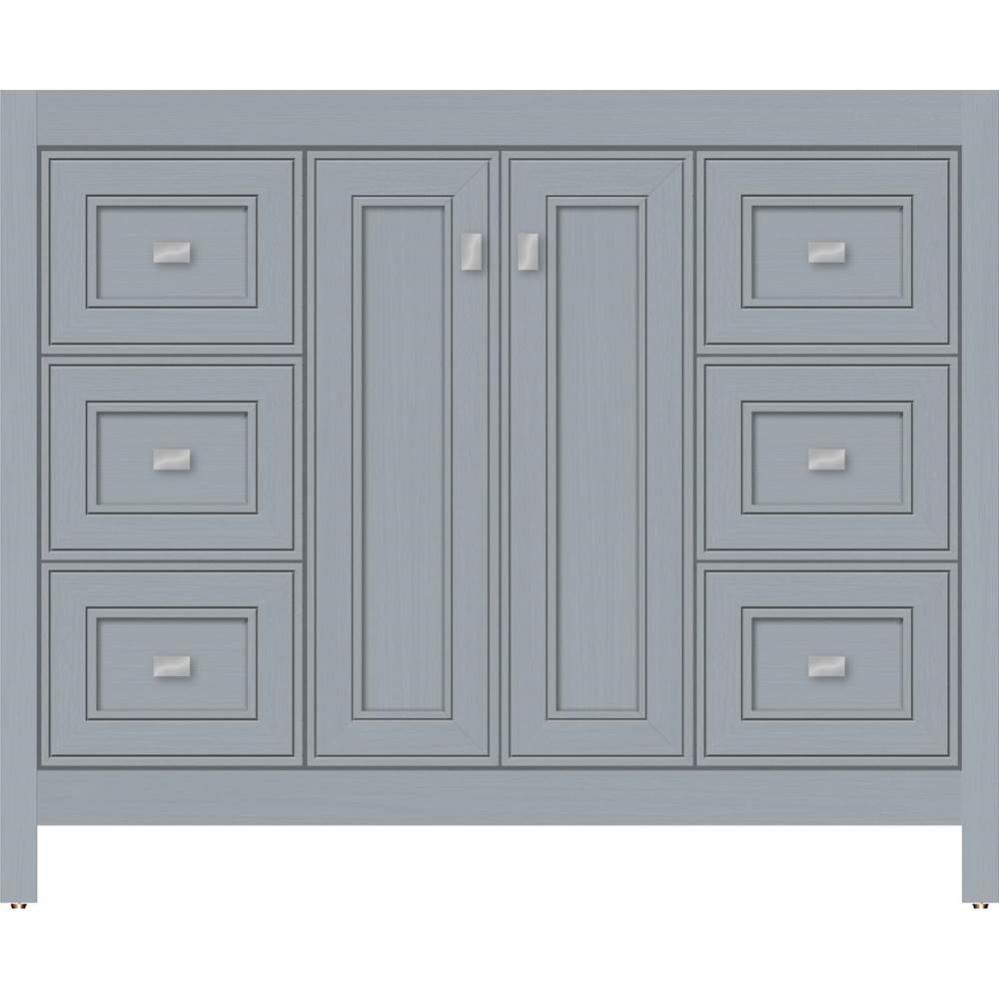 42 X 18.5 X 34.5 Alki View Vanity Deco Miter Silver Oak Sb