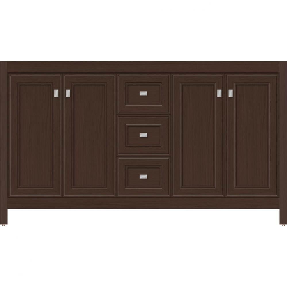 60 X 21 X 34.5 Alki View Vanity Deco Miter Choc Oak Db