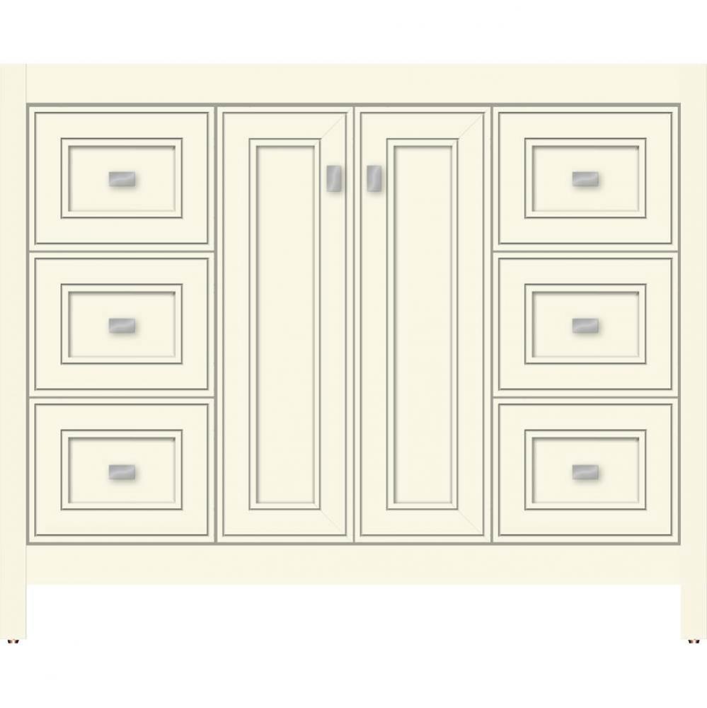 42 X 21 X 34.5 Alki View Vanity Deco Miter Sat Biscuit Sb