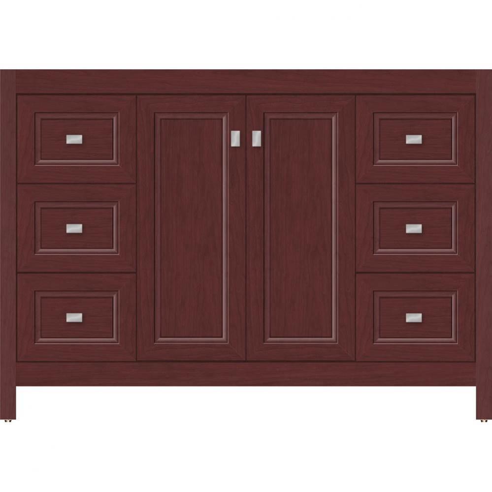 48 X 18.5 X 34.5 Alki View Vanity Ogee Miter Dk Cherry Sb