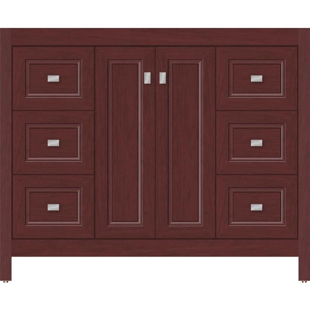 42 X 18.5 X 34.5 Alki View Vanity Ogee Miter Dk Cherry Sb