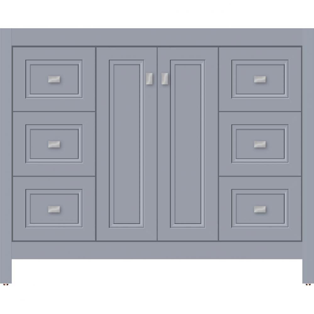 42 X 21 X 34.5 Alki View Vanity Ogee Miter Sat Silver Sb