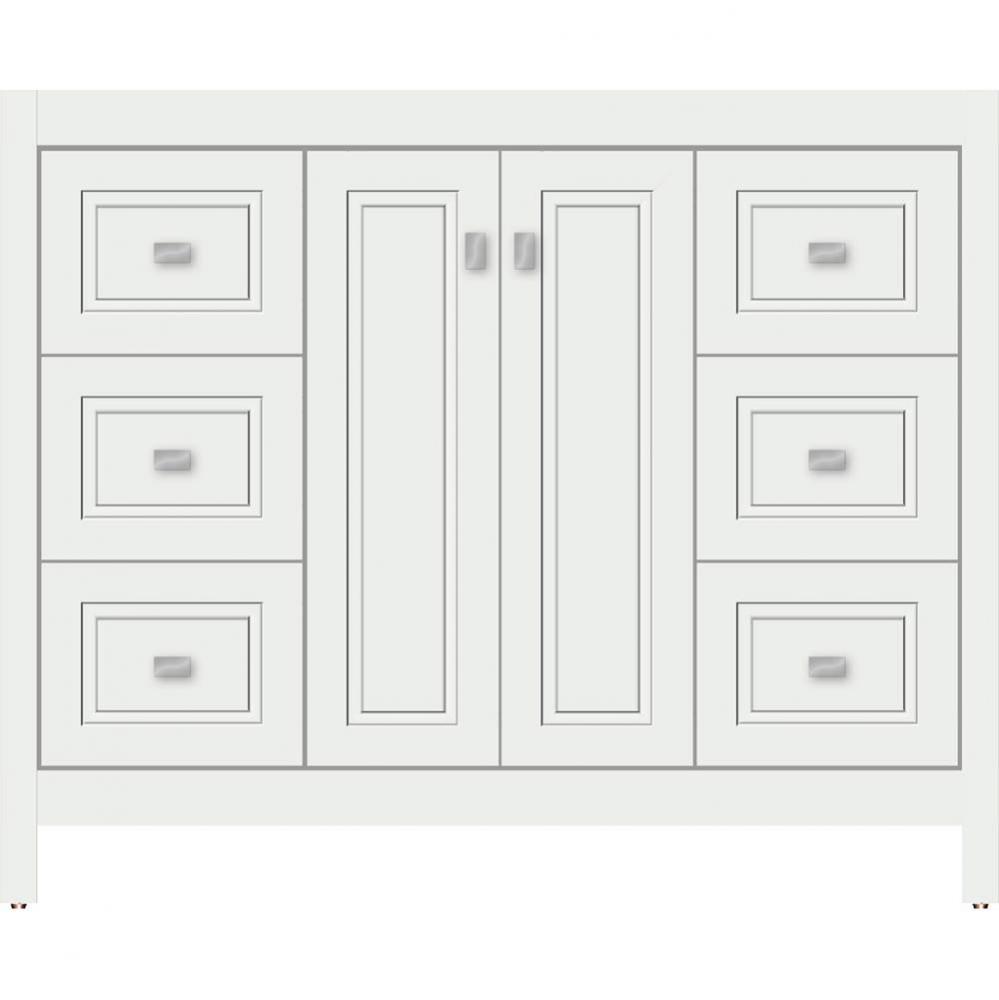 42 X 18.5 X 34.5 Alki View Vanity Ogee Miter Powder Grey Sb