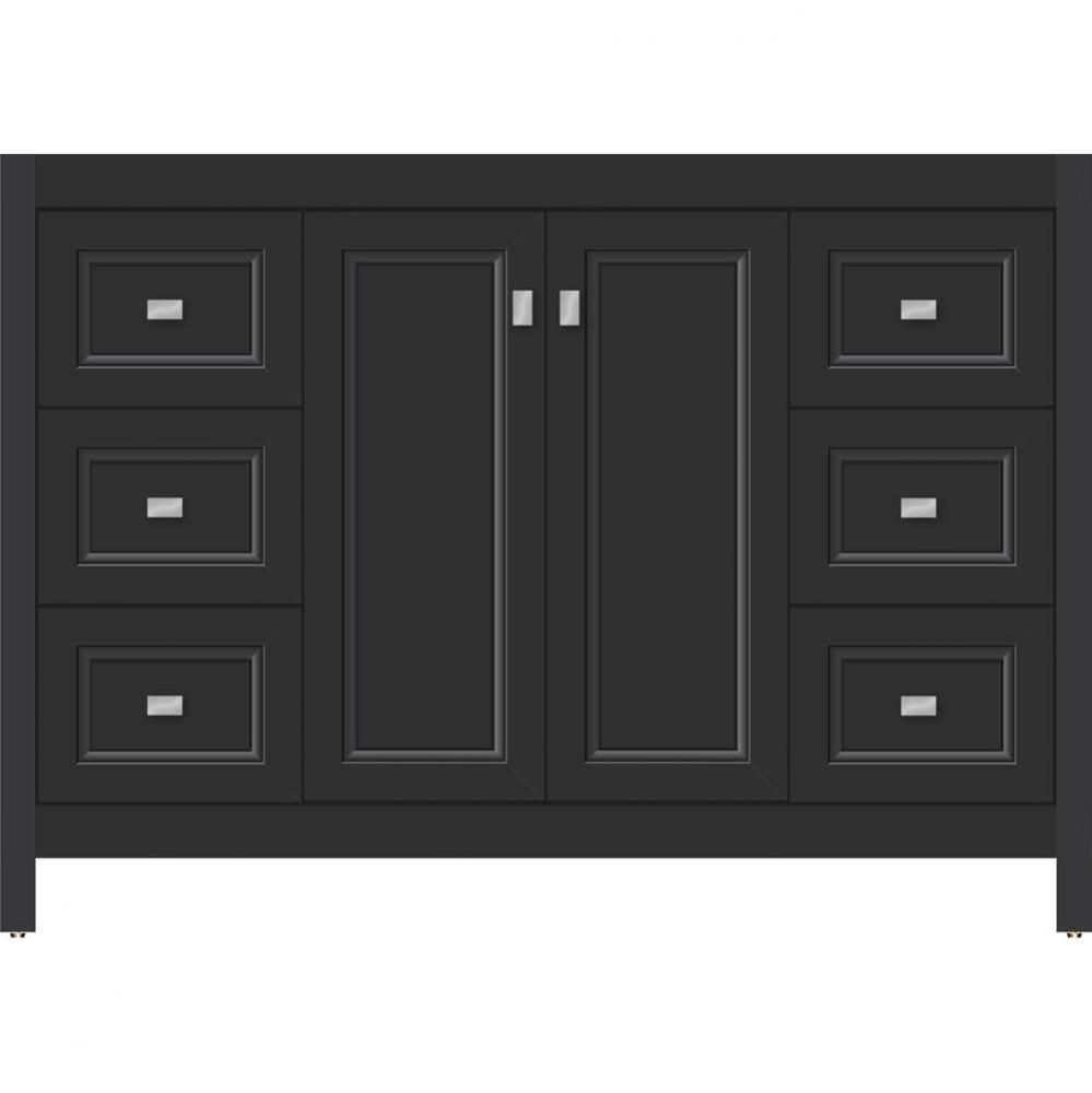 48 X 21 X 34.5 Alki View Vanity Ogee Miter Sat Black Sb