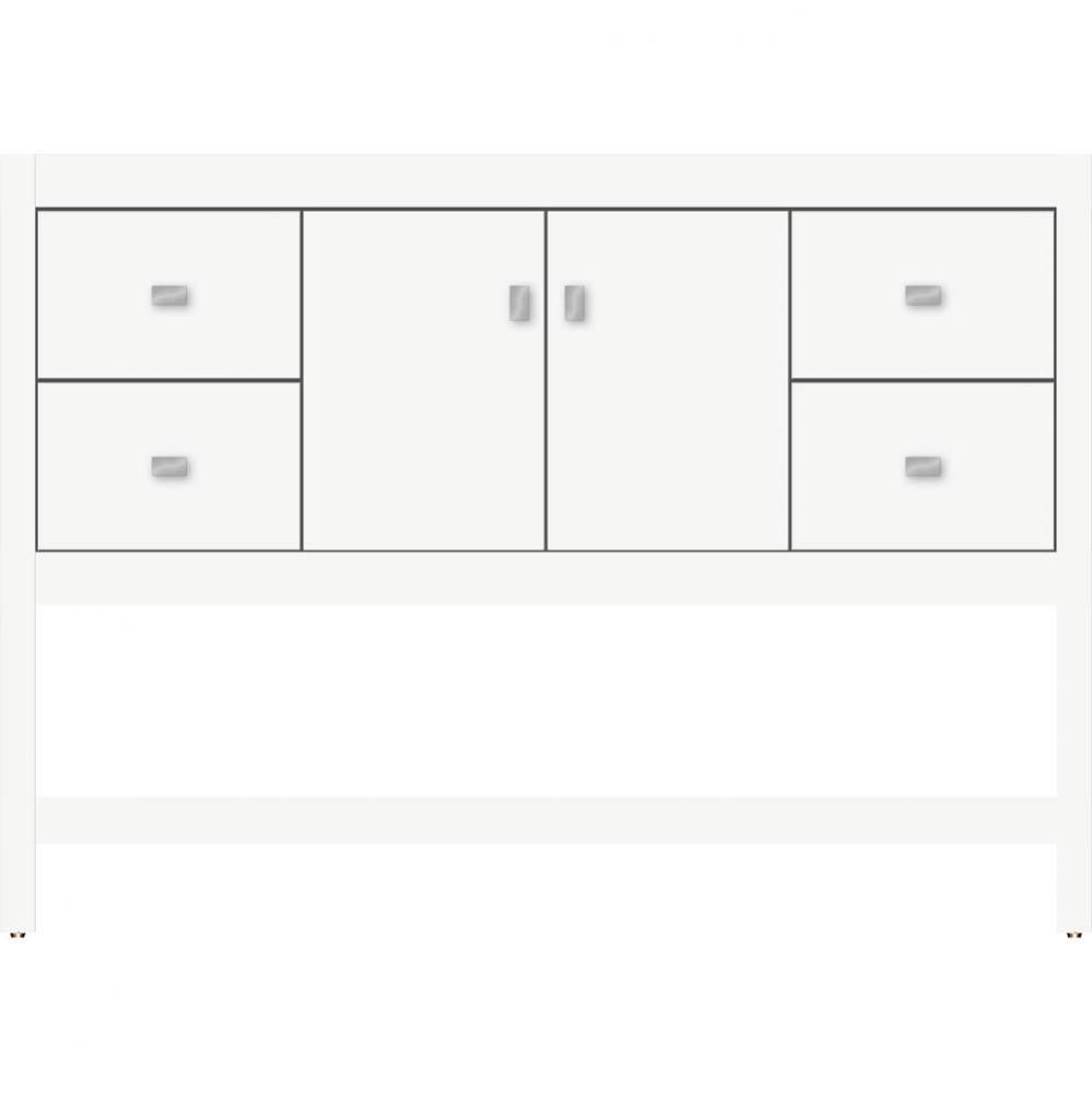 48 X 21 X 34.5 Alki Spa Vanity Slab Sat White Sb