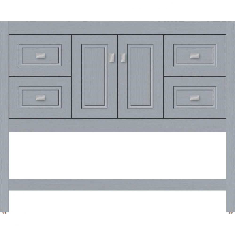 42 X 18.5 X 34.5 Alki Spa Vanity Ogee Miter Silver Oak Sb