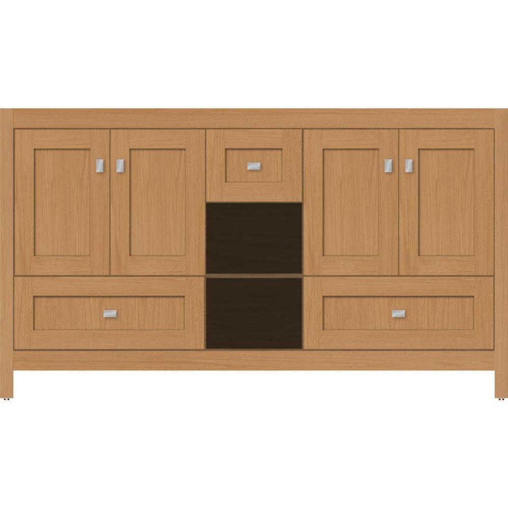 60 X 18.5 X 34.5 Alki Cafe Vanity Shaker Nat Oak Db
