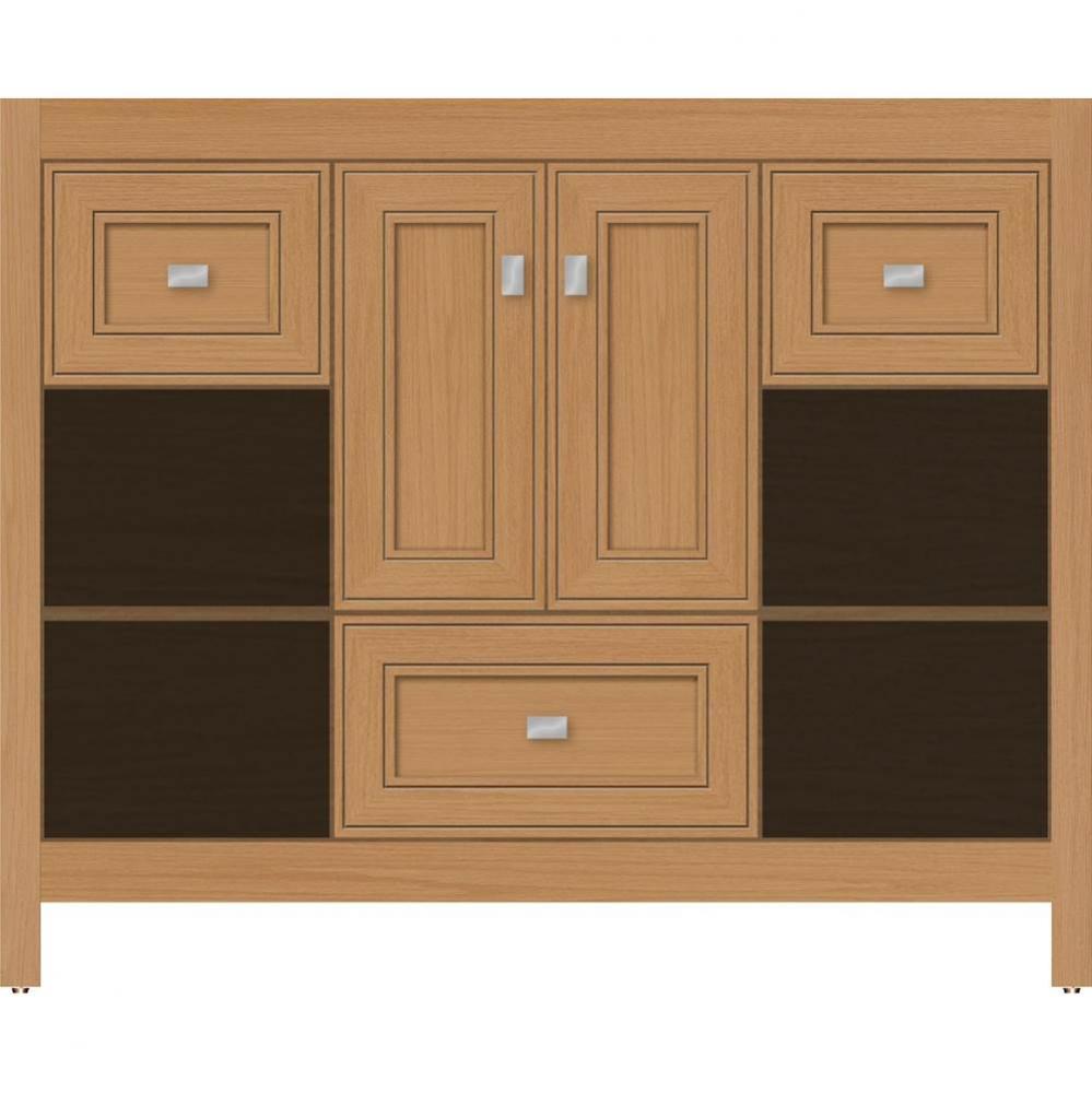 42 X 18.5 X 34.5 Alki Cafe Vanity Deco Miter Nat Oak Sb