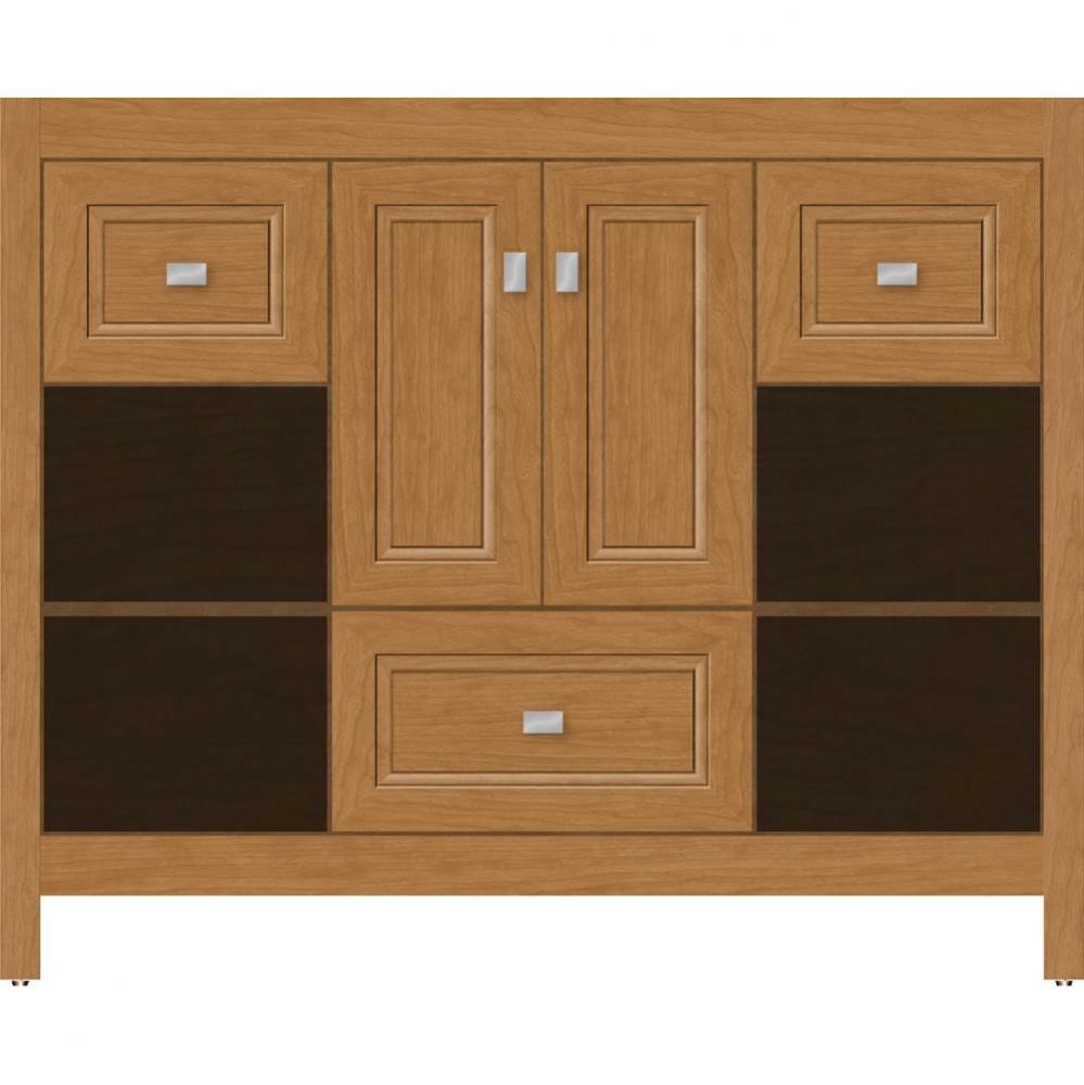 42 X 18.5 X 34.5 Alki Cafe Vanity Ogee Miter Nat Cherry Sb