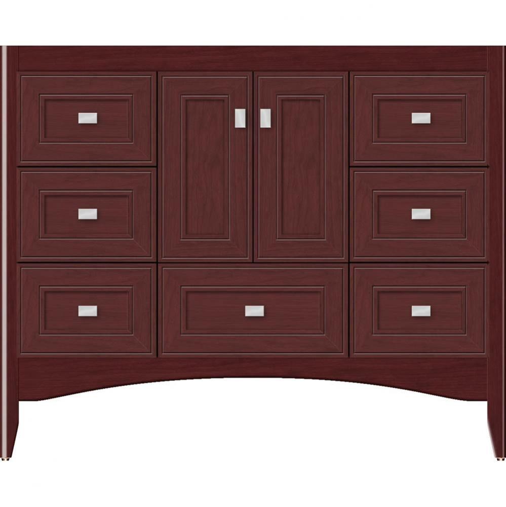 42 X 18 X 34.5 Wallingford Vanity Deco Miter Dk Cherry Sb