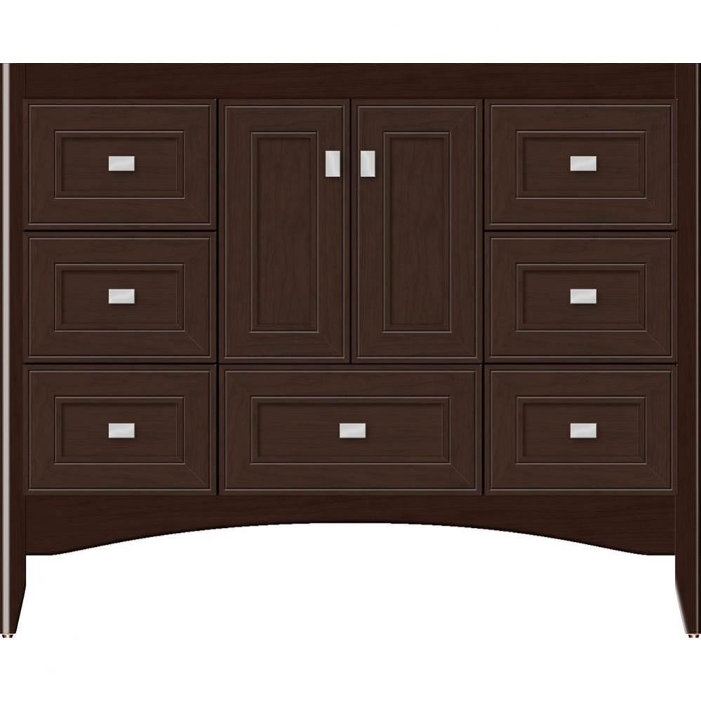 42 X 21 X 34.5 Wallingford Vanity Deco Miter Choc Cherry Sb