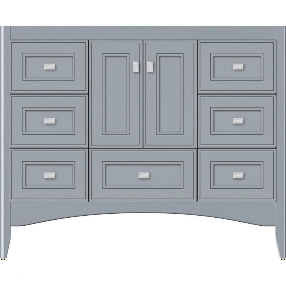 42 X 21 X 34.5 Wallingford Vanity Deco Miter Silver Oak Sb