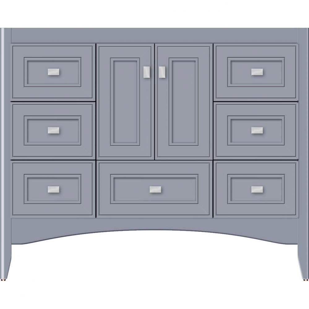 42 X 18 X 34.5 Wallingford Vanity Deco Miter Sat Silver Sb