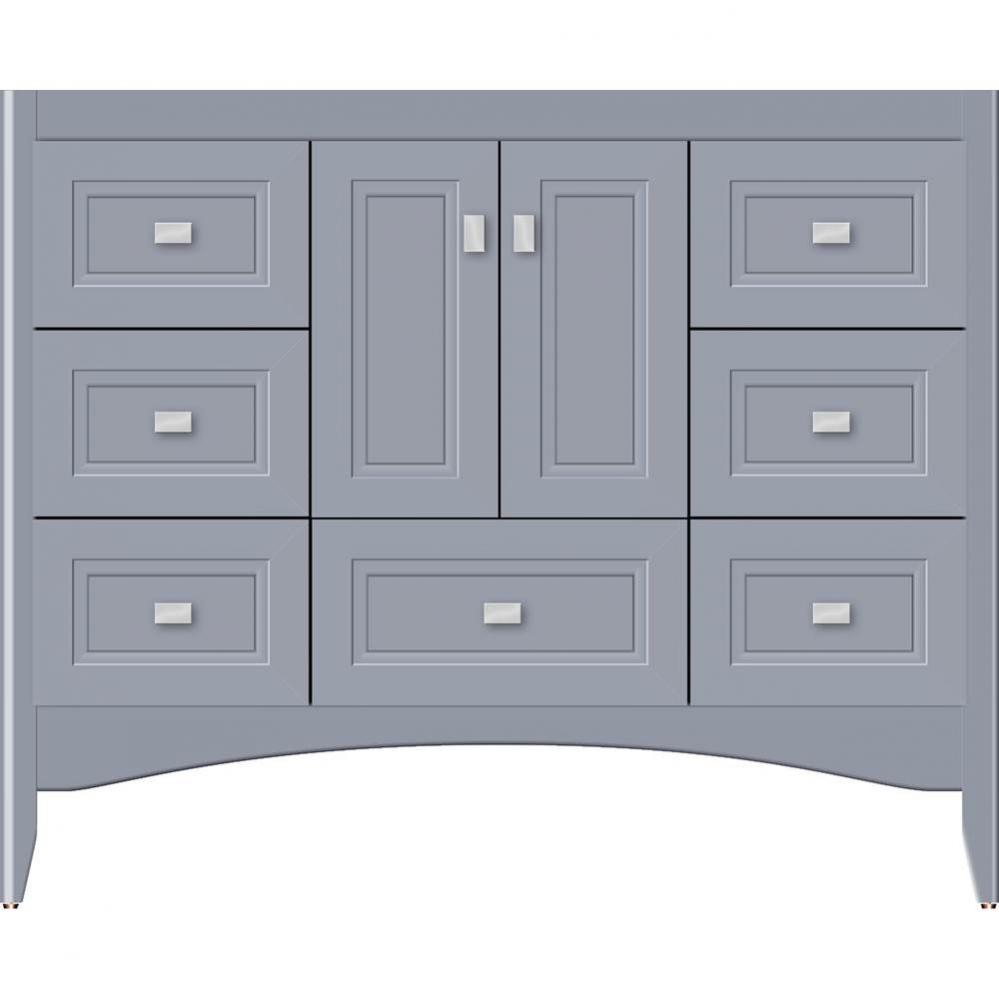 42 X 21 X 34.5 Wallingford Vanity Ogee Miter Sat Silver Sb