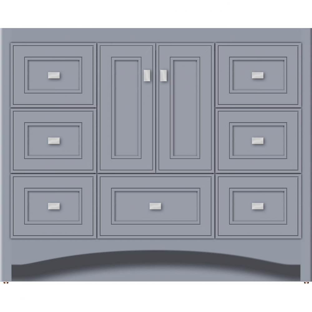 42 X 18 X 34.5 Ravenna Vanity Deco Miter Sat Silver Sb