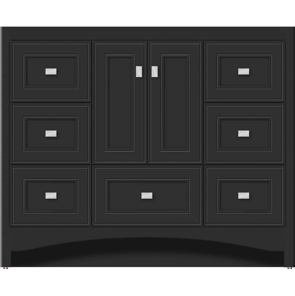 42 X 18 X 34.5 Ravenna Vanity Deco Miter Sat Black Sb