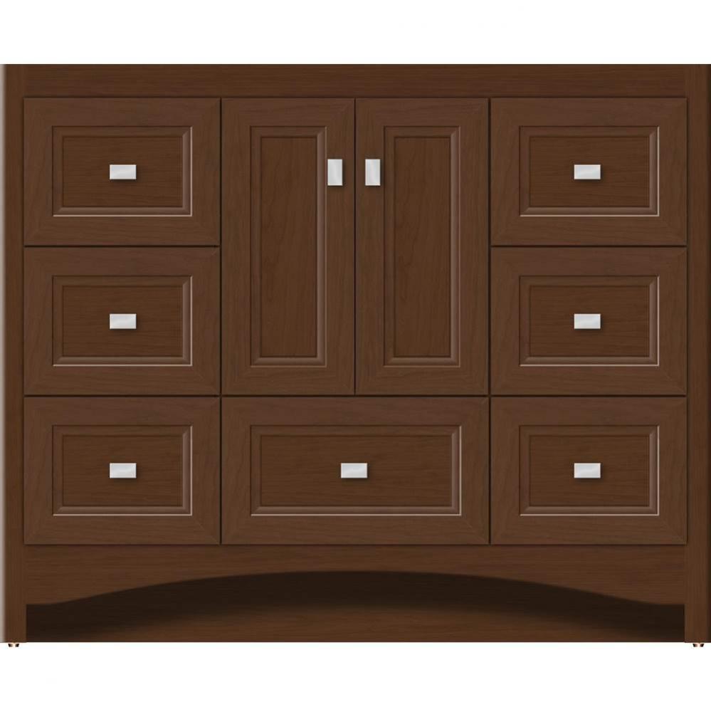 42 X 18 X 34.5 Ravenna Vanity Ogee Miter Pecan Cherry Sb