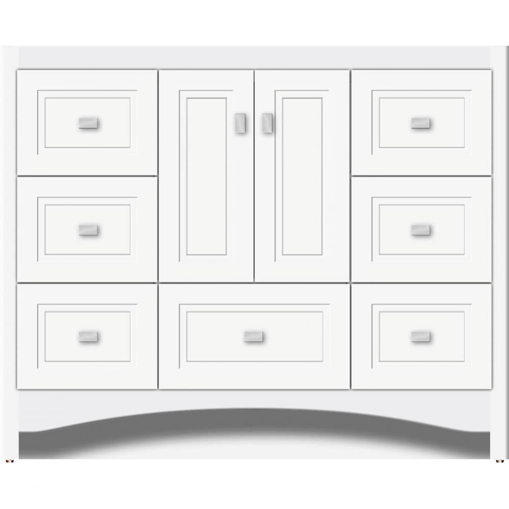 42 X 21 X 34.5 Ravenna Vanity Ogee Miter Sat White Sb