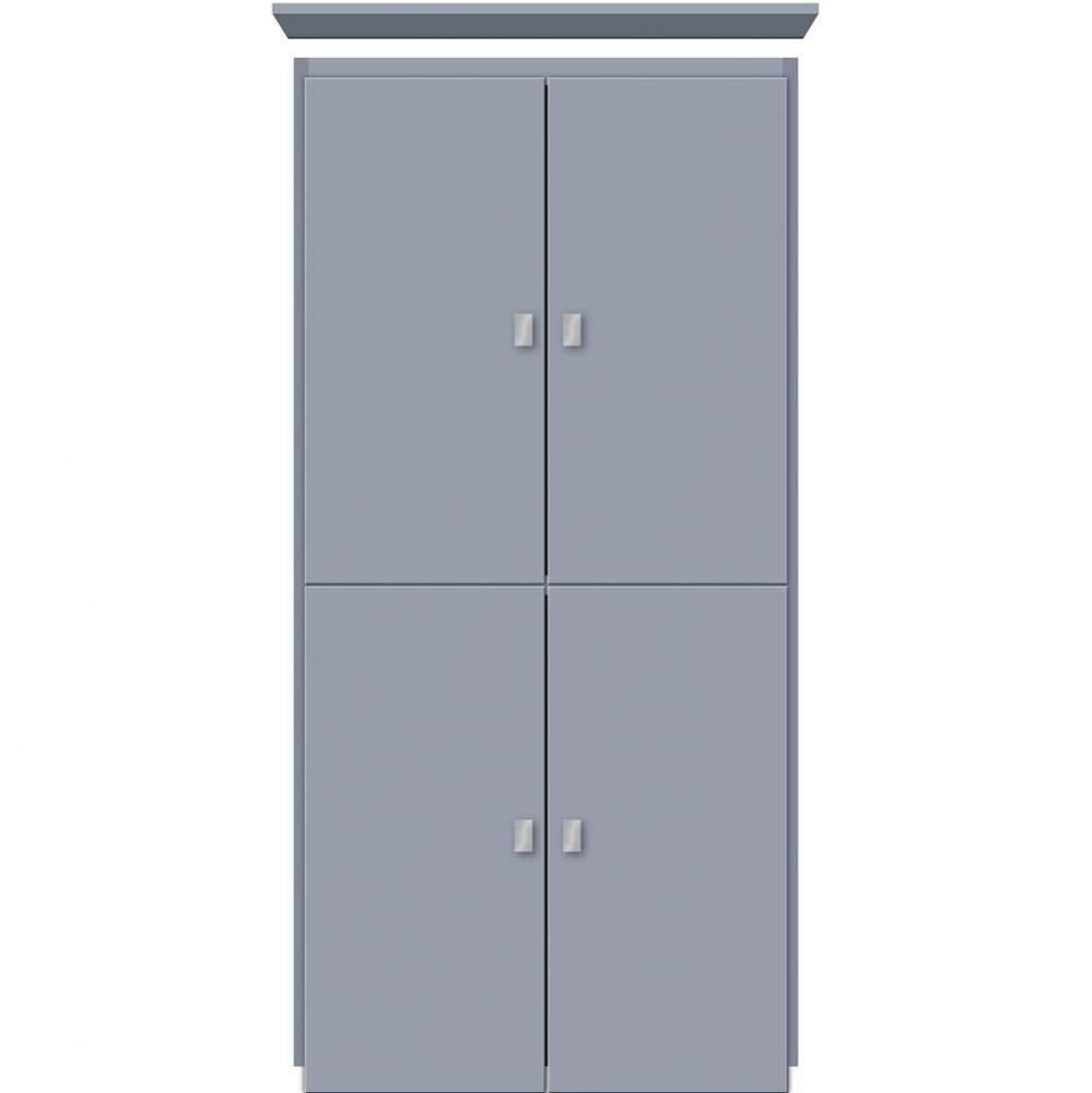 24 X 18 X 48 Montlake Linen Upper Slab Sat Silver