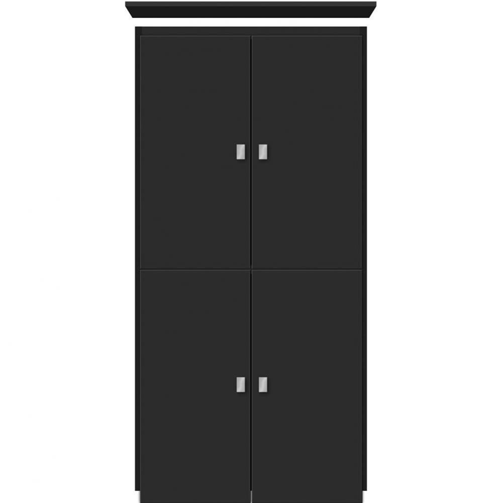 24 X 18 X 48 Montlake Linen Upper Slab Sat Black