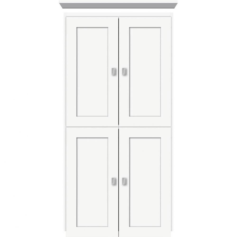 24 X 18 X 48 Montlake Linen Upper Shaker Sat White