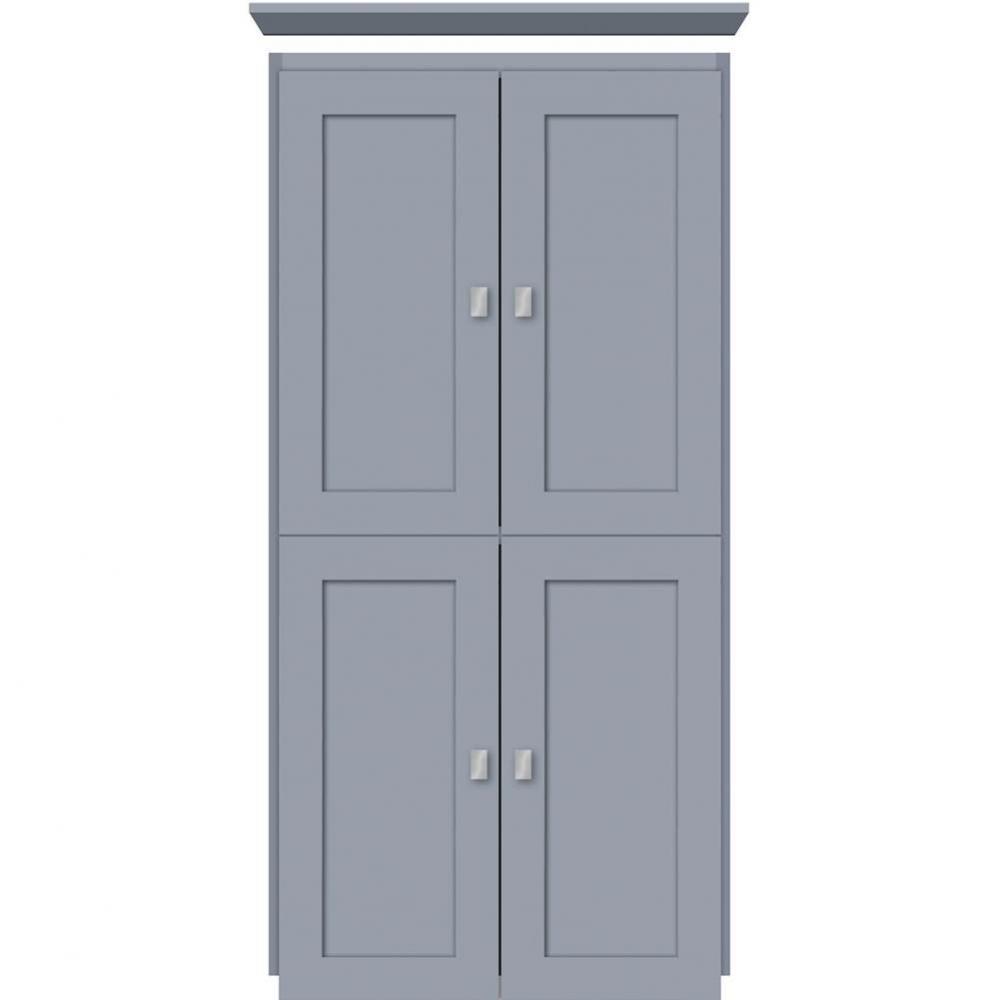 24 X 21 X 48 Montlake Linen Upper Shaker Sat Silver