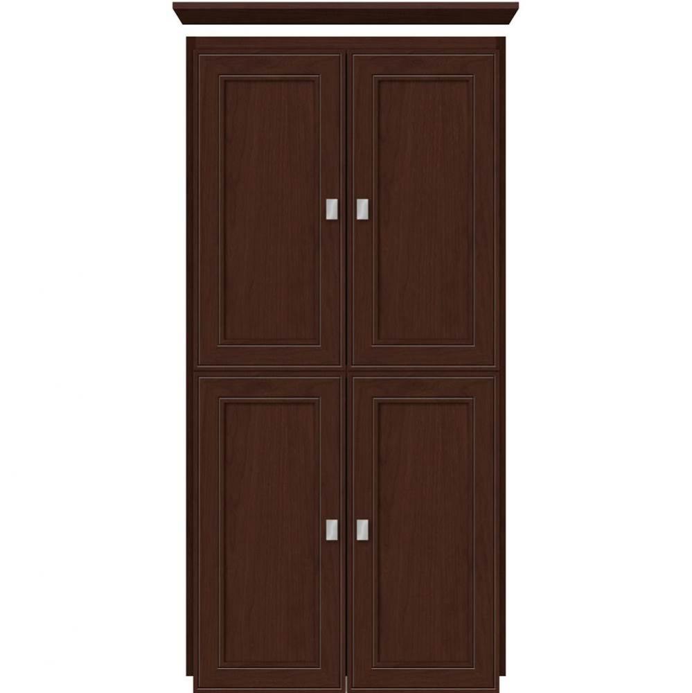 24 X 18 X 48 Montlake Linen Upper Deco Miter Choc Cherry