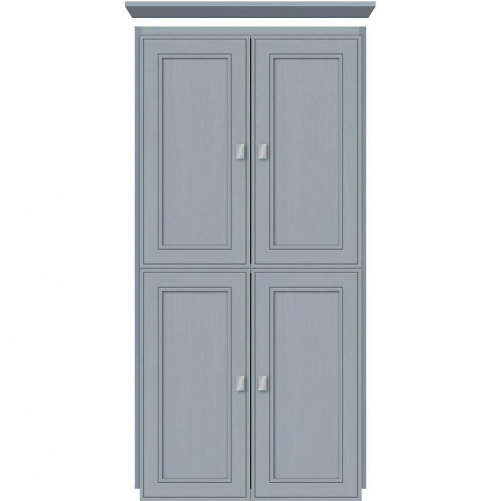 24 X 21 X 48 Montlake Linen Upper Deco Miter Silver Oak