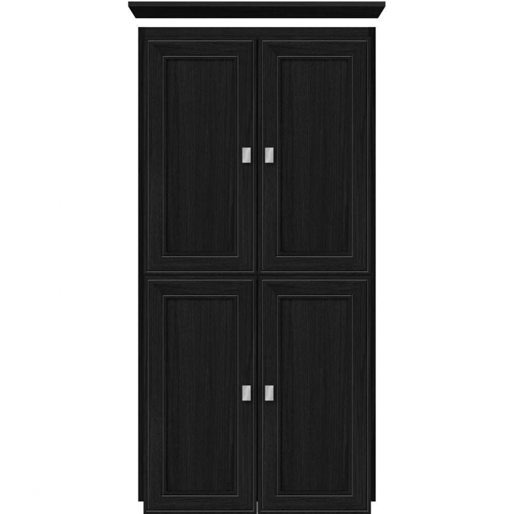 24 X 18 X 48 Montlake Linen Upper Deco Miter Midnight Oak