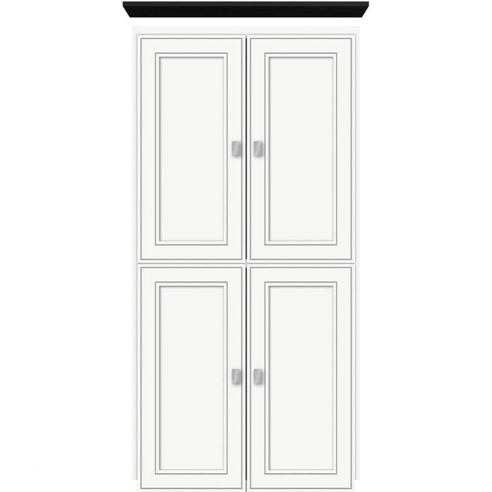 24 X 18 X 48 Montlake Linen Upper Deco Miter Sat White