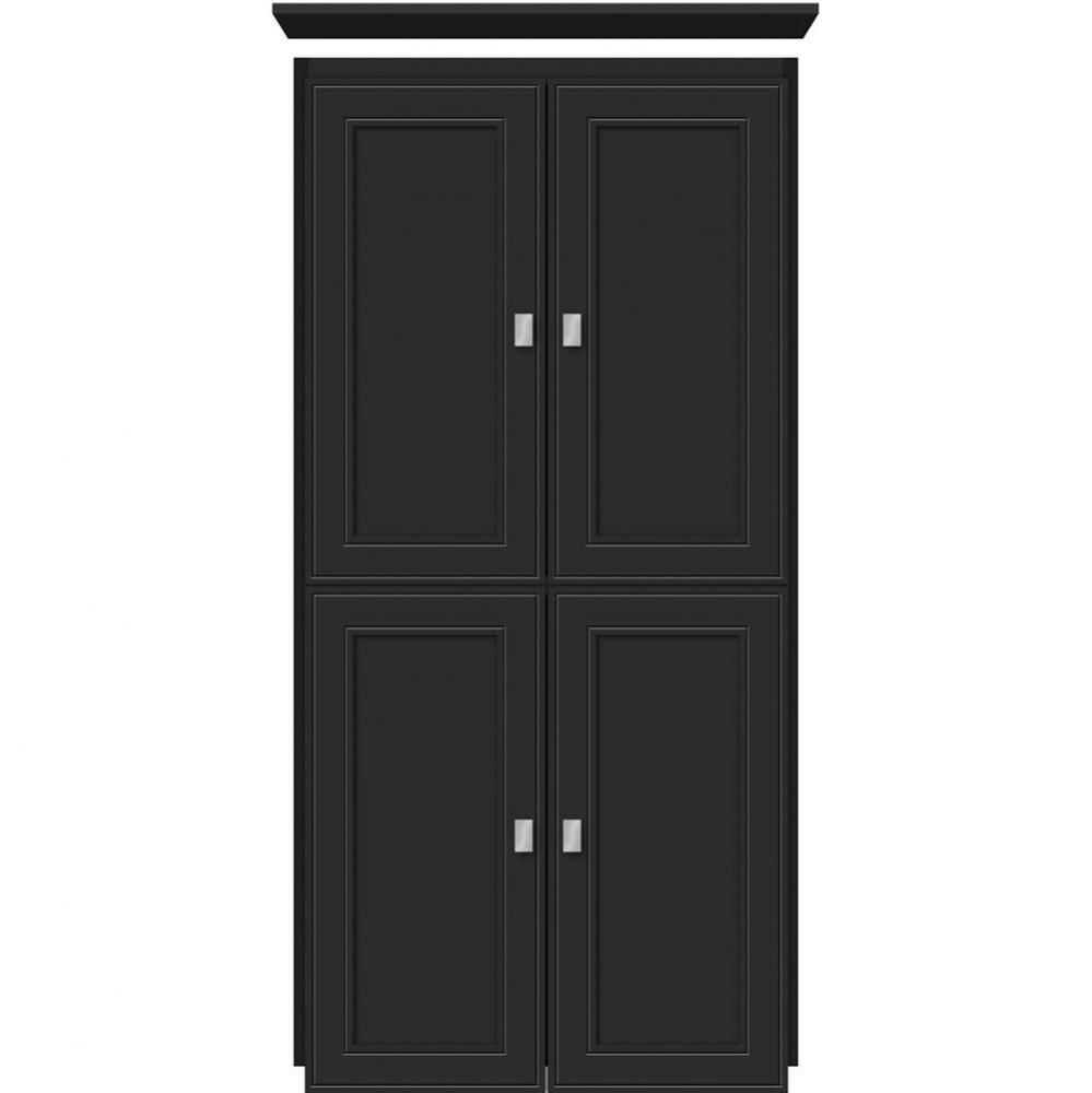 24 X 21 X 48 Montlake Linen Upper Deco Miter Sat Black