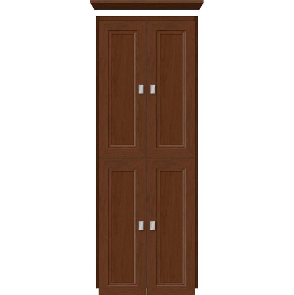 18 X 18 X 48 Montlake Linen Upper Ogee Miter Pecan Cherry