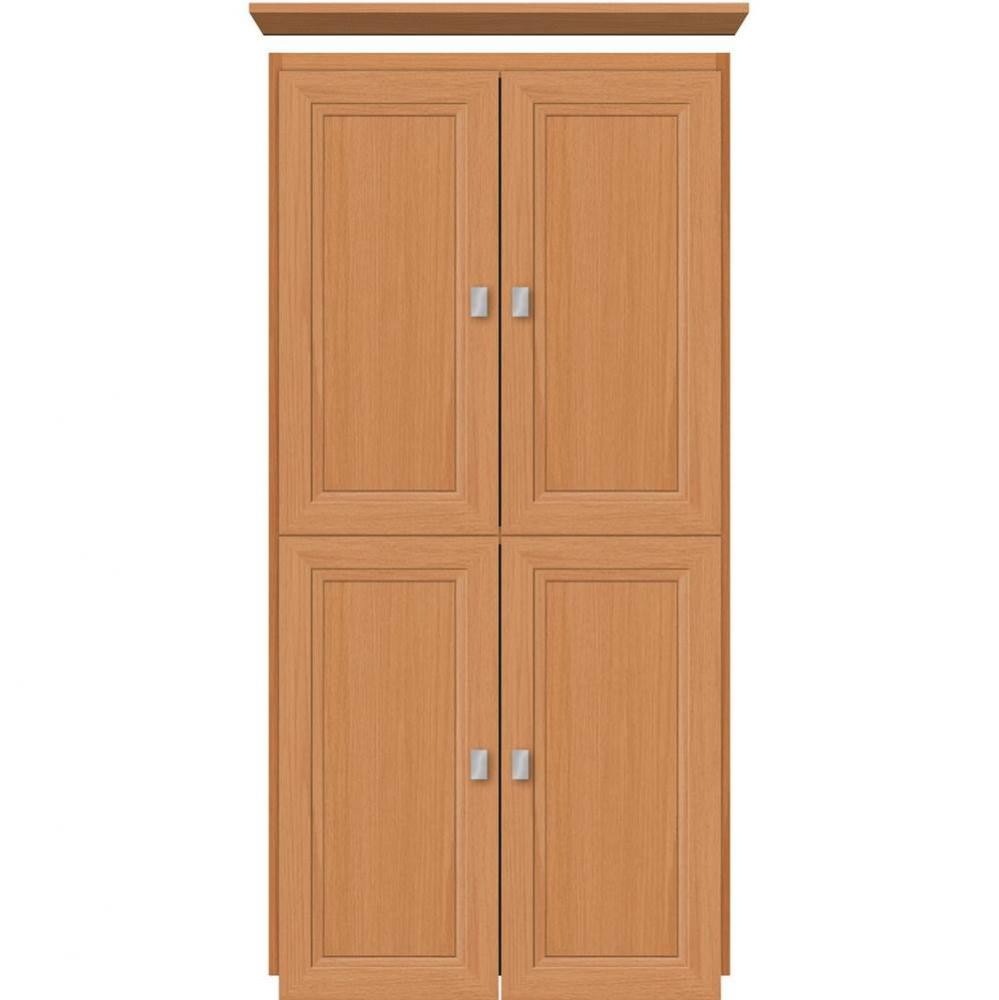 24 X 21 X 48 Montlake Linen Upper Ogee Miter Nat Oak