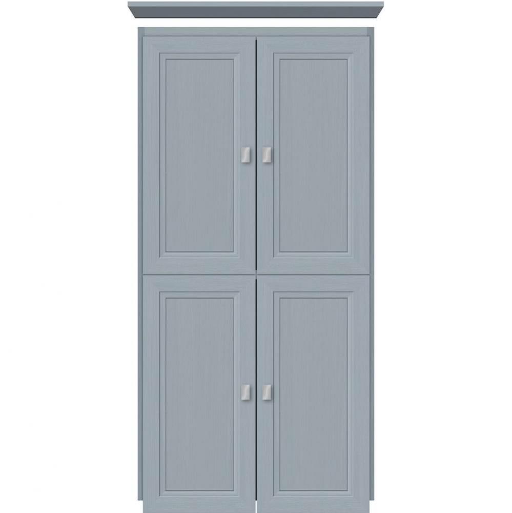 24 X 21 X 48 Montlake Linen Upper Ogee Miter Silver Oak