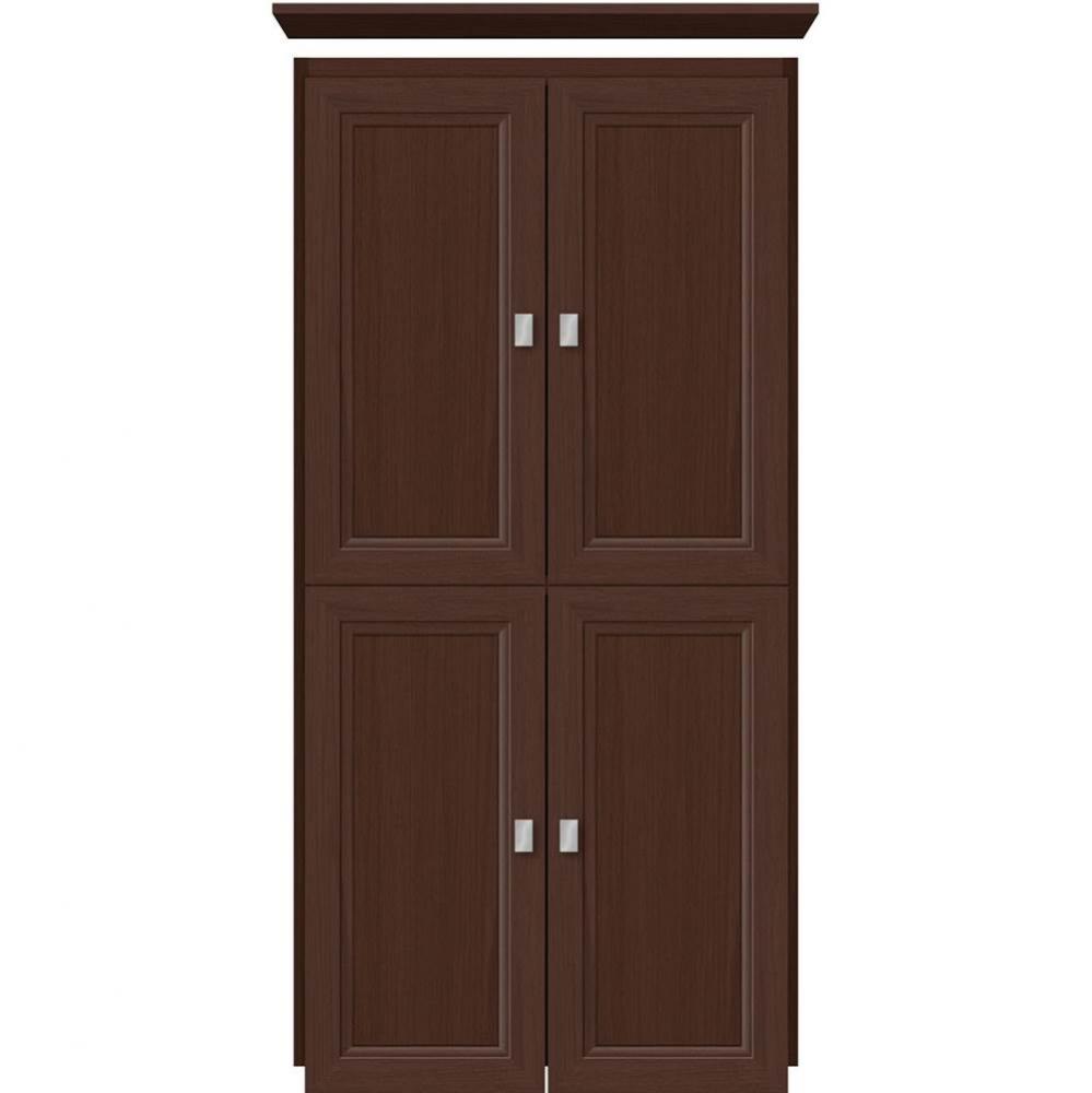 24 X 18 X 48 Montlake Linen Upper Ogee Miter Choc Oak