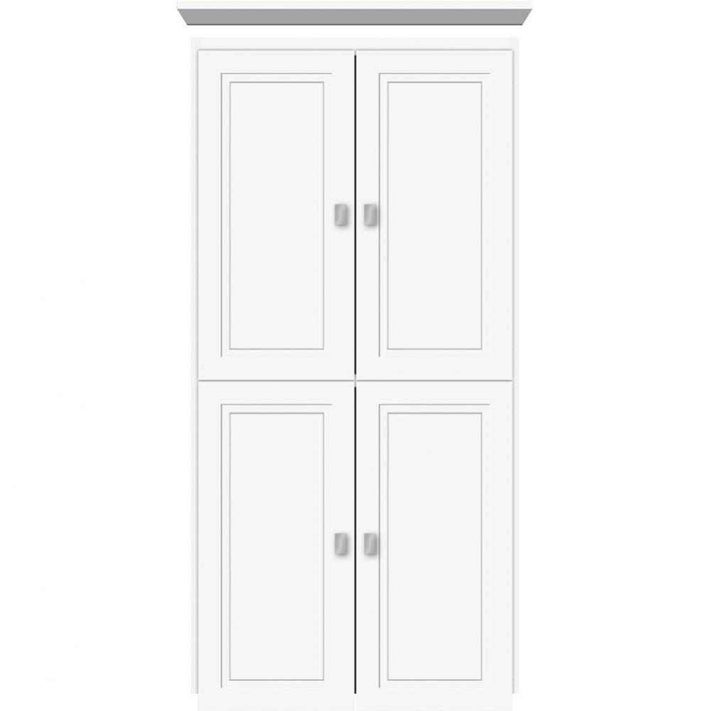 24 X 18 X 48 Montlake Linen Upper Ogee Miter Sat White