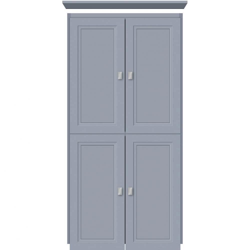 24 X 18 X 48 Montlake Linen Upper Ogee Miter Sat Silver