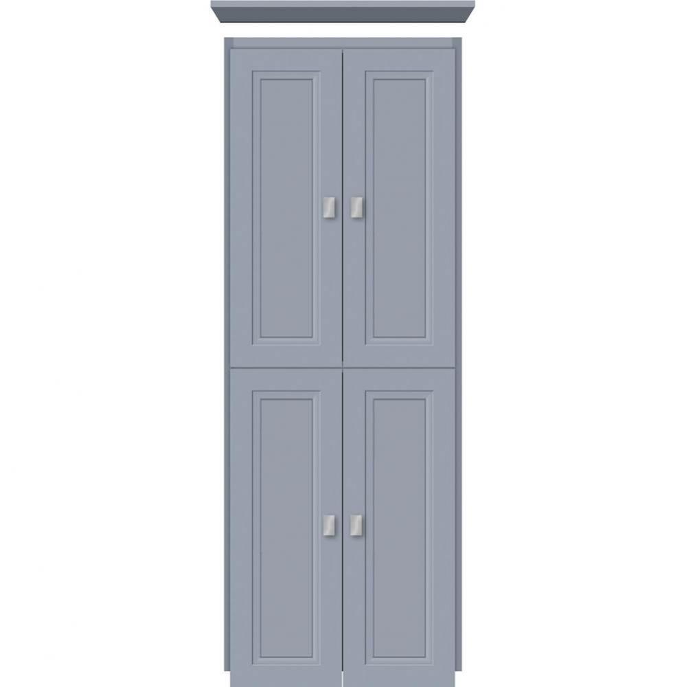 18 X 18 X 48 Montlake Linen Upper Ogee Miter Sat Silver
