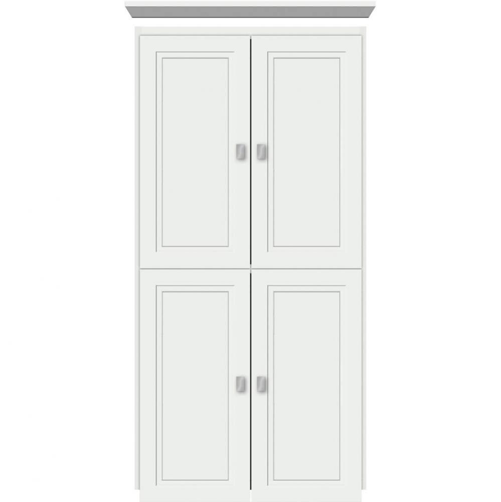 24 X 18 X 48 Montlake Linen Upper Ogee Miter Powder Grey