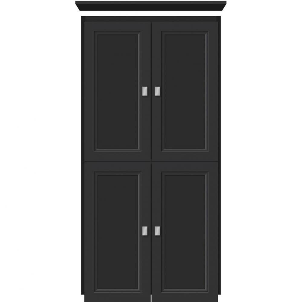 24 X 21 X 48 Montlake Linen Upper Ogee Miter Sat Black