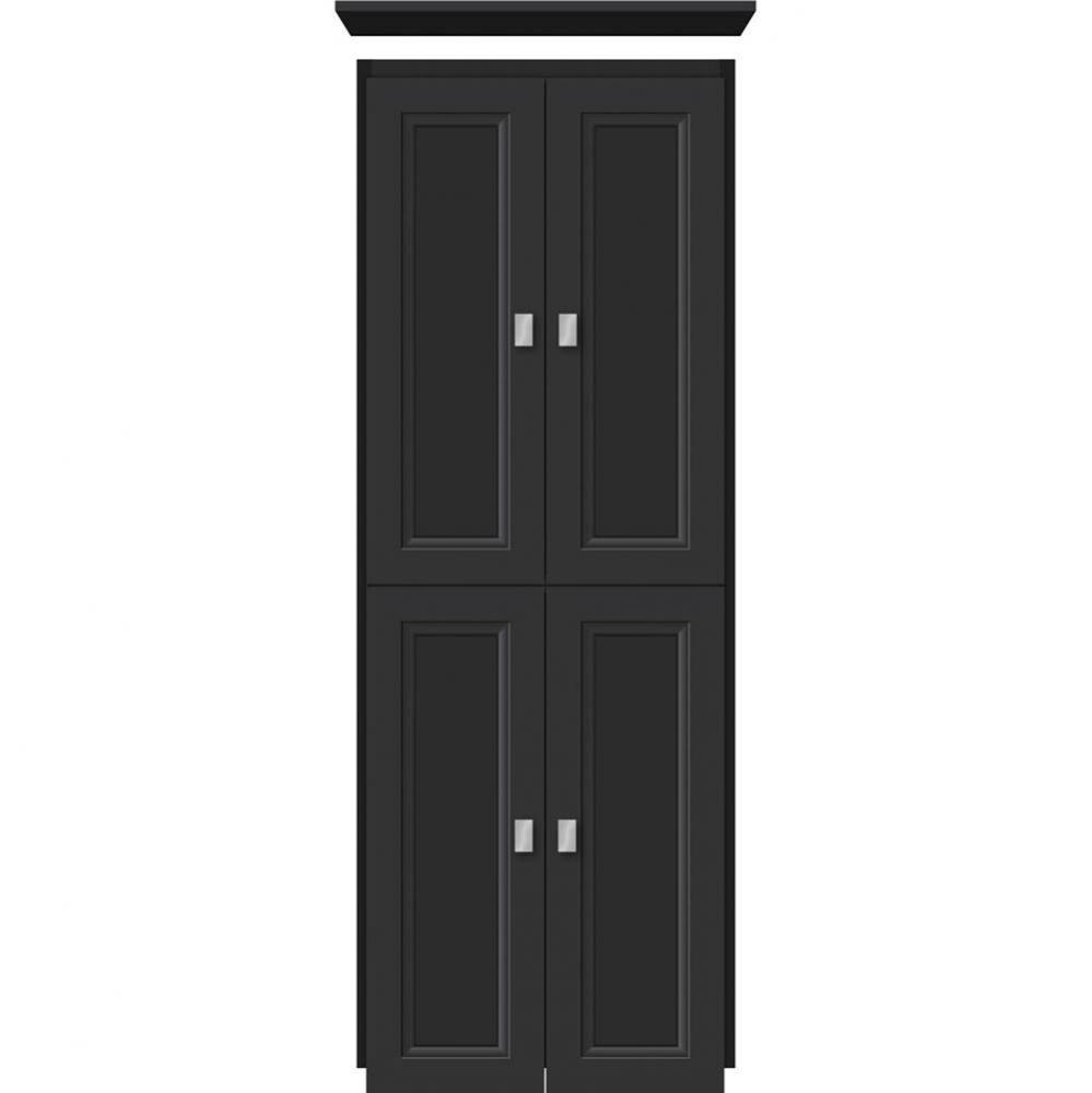 18 X 21 X 48 Montlake Linen Upper Ogee Miter Sat Black