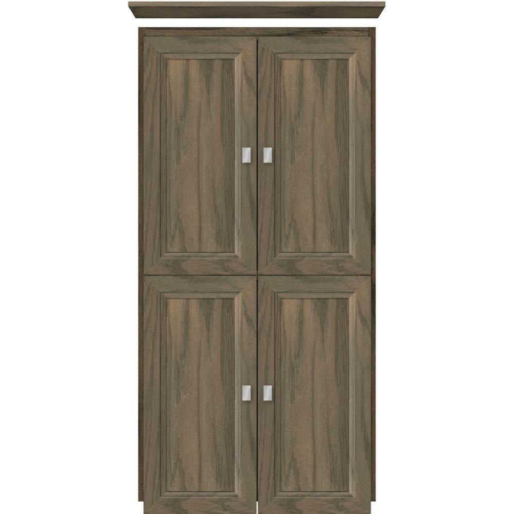 24 X 18 X 48 Montlake Linen Upper Ogee Miter Dusky Oak