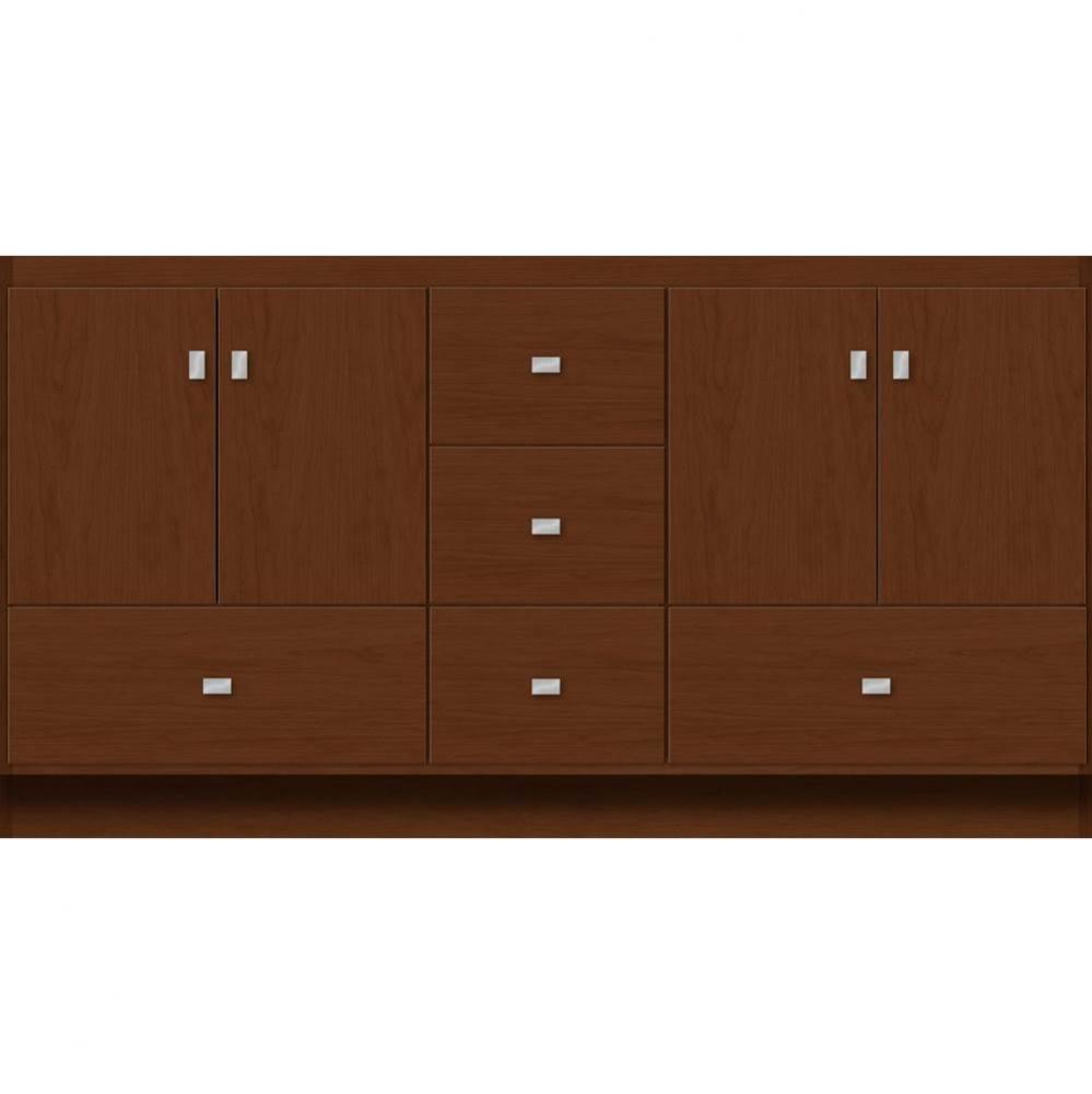 60 X 21 X 32 Montlake Vanity Slab Pecan Cherry Db