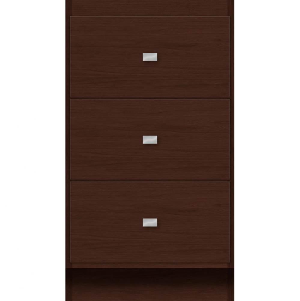 18 X 18 X 32 Montlake Drawer Bank Slab Choc Cherry