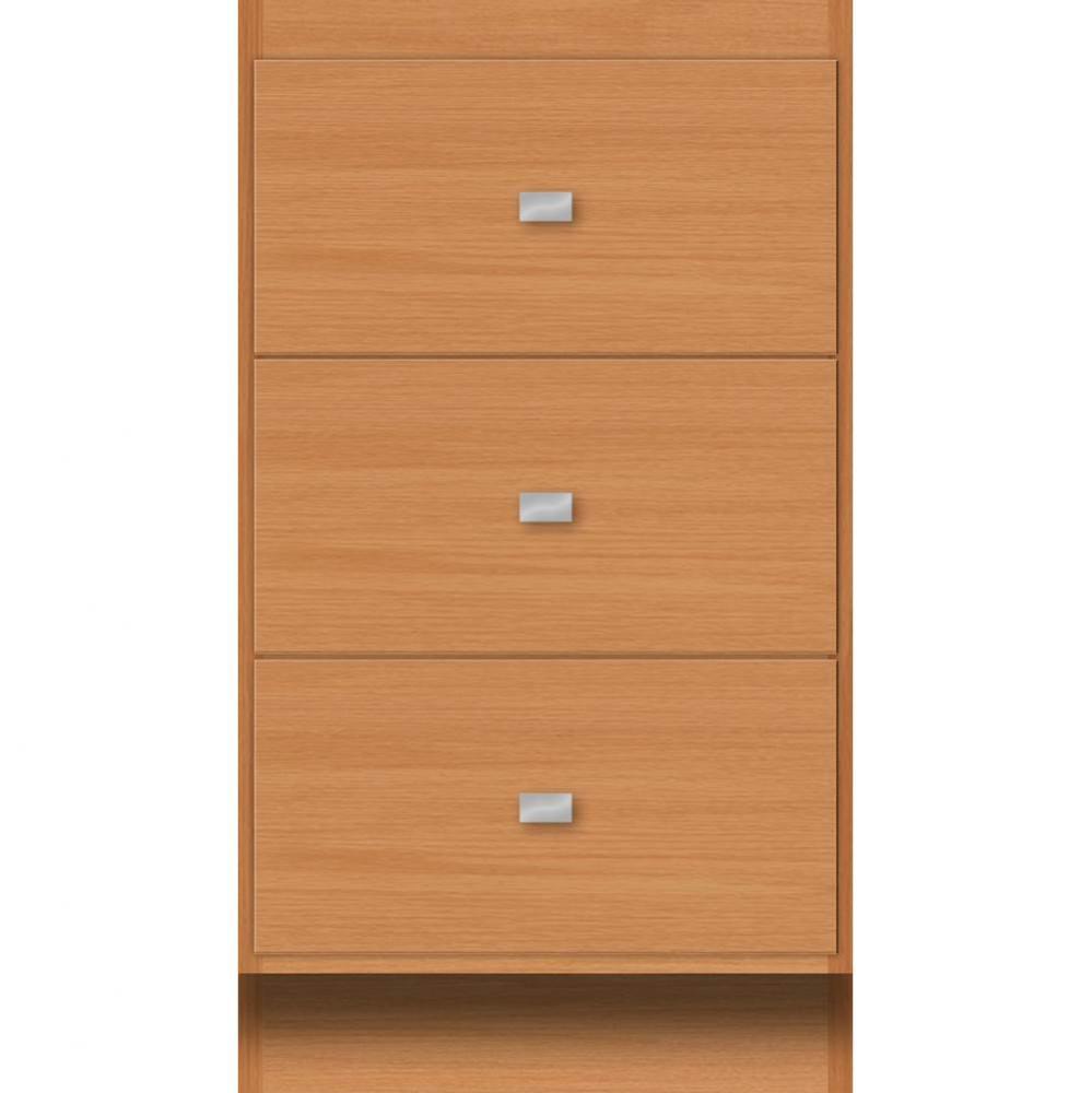 18 X 18 X 32 Montlake Drawer Bank Slab Nat Oak