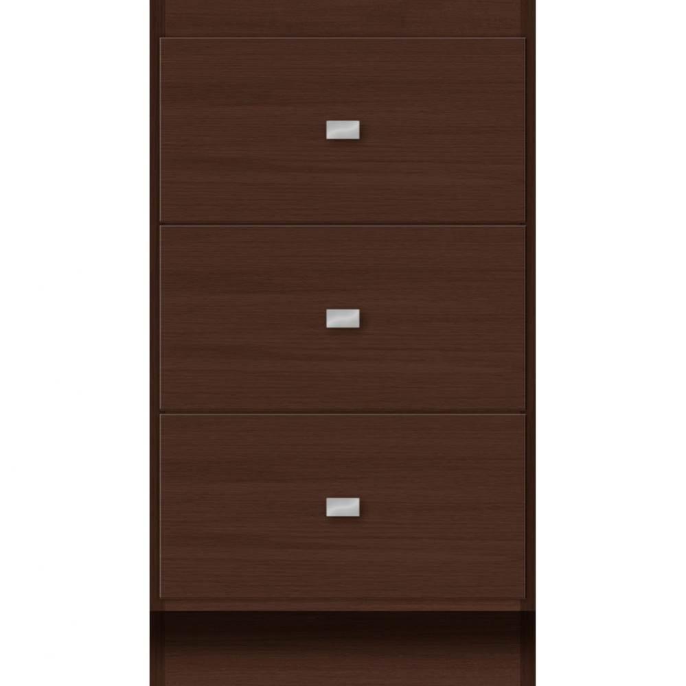 18 X 18 X 32 Montlake Drawer Bank Slab Choc Oak