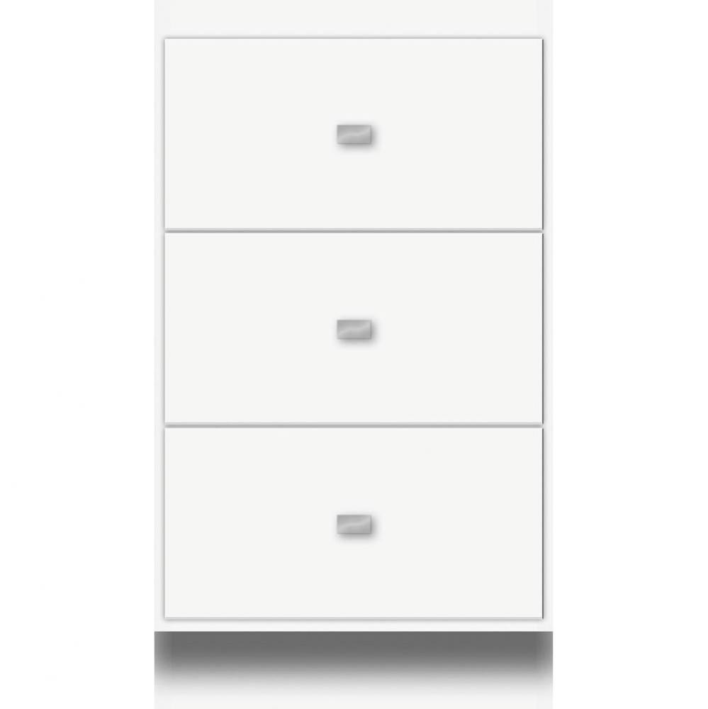 18 X 18 X 32 Montlake Drawer Bank Slab Sat White