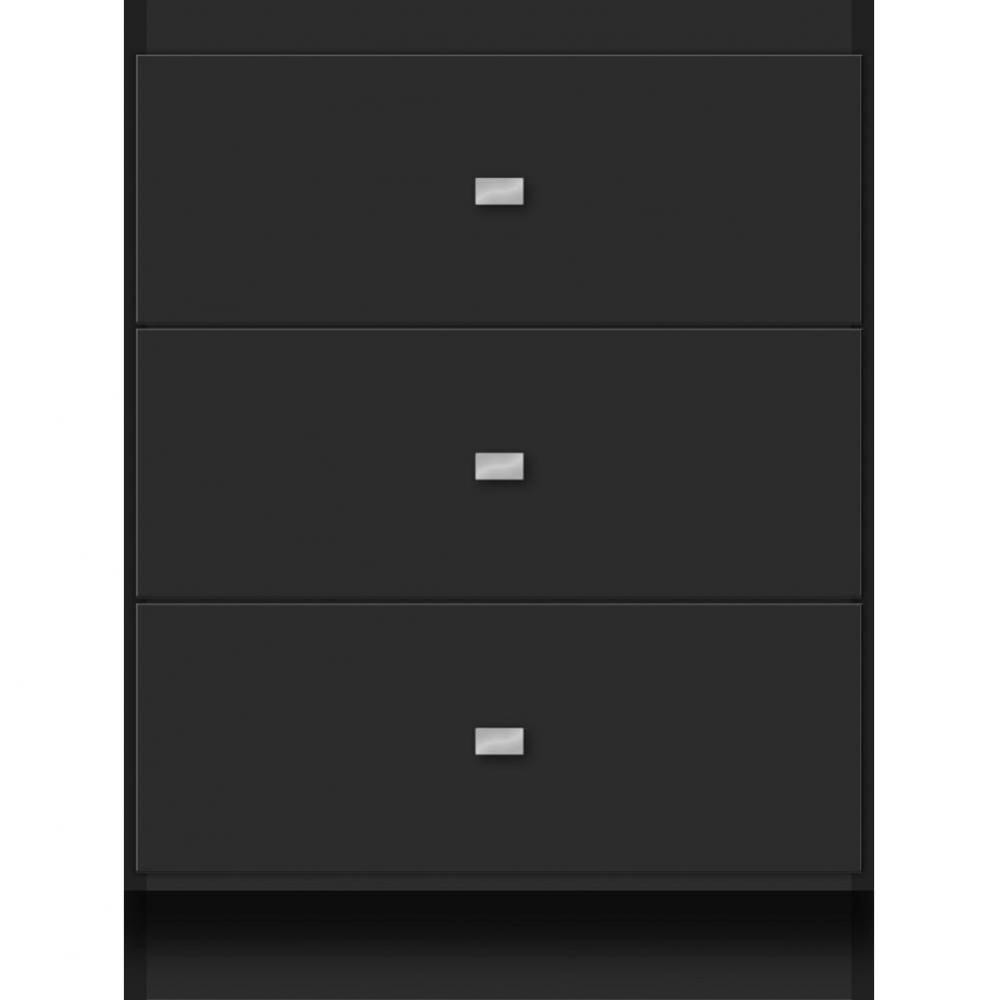 24 X 21 X 32 Montlake Drawer Bank Slab Sat Black