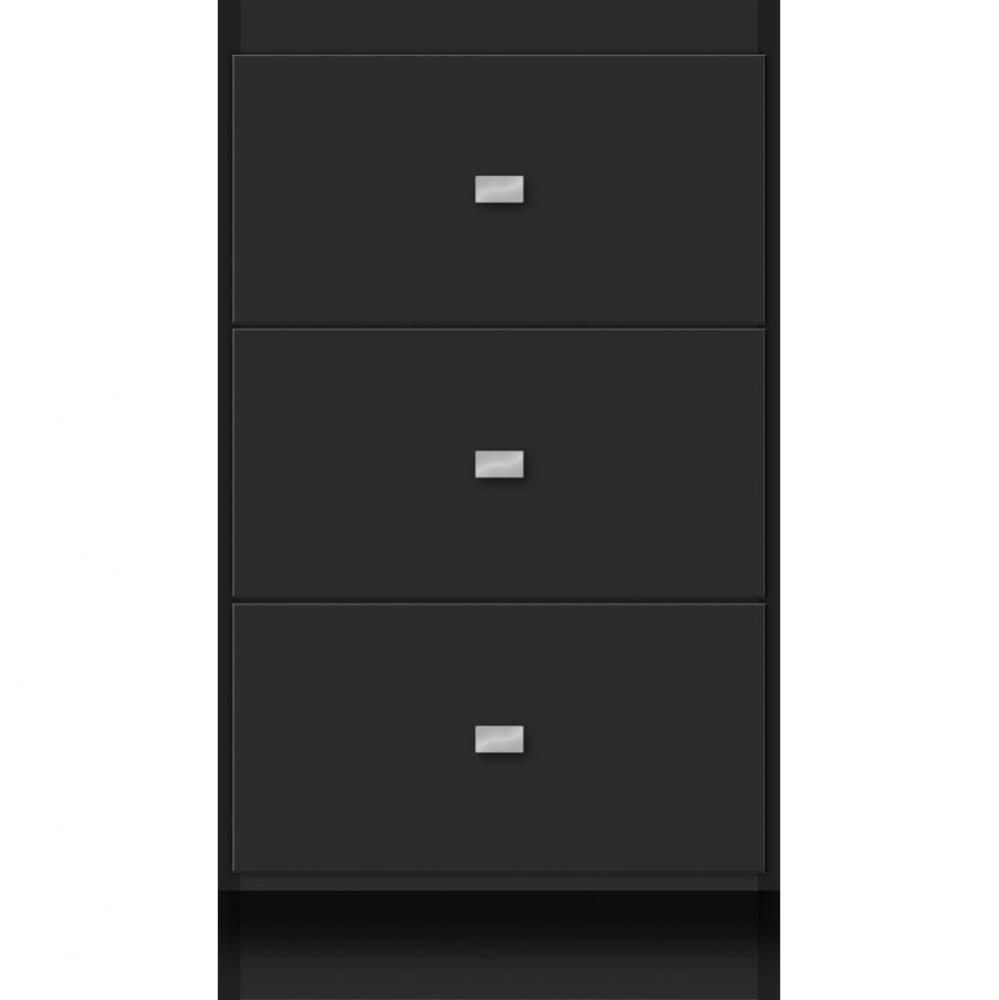 18 X 18 X 32 Montlake Drawer Bank Slab Sat Black