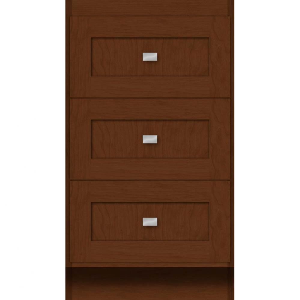 18 X 18 X 32 Montlake Drawer Bank Shaker Pecan Cherry